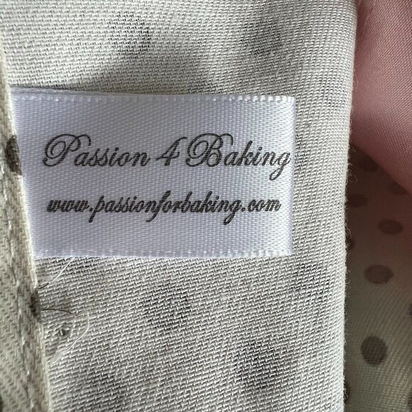 Apron Shabby Chic Polka Dot W/Faux Beads - Picture 5 of 6